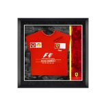 A Large Michael Schumacher-Signed and Framed Shirt Display