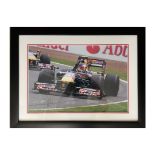 Sebastian Vettel-Signed Red Bull Framed Photo Presentation