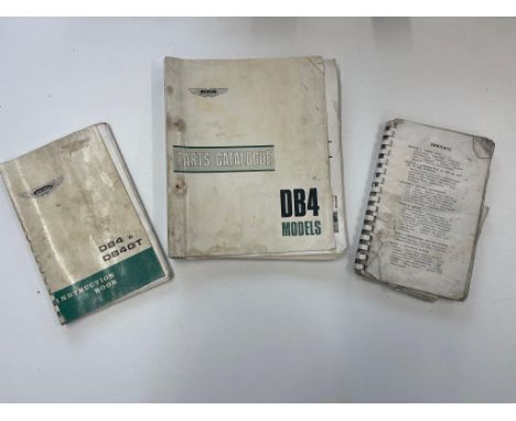 Instruction book, parts catalogue and workshop manual. Workshop manual is missing its cover, and sadly does have some pages s