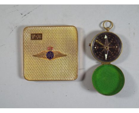 A RAF Compact and a World War ll Pocket Compass 