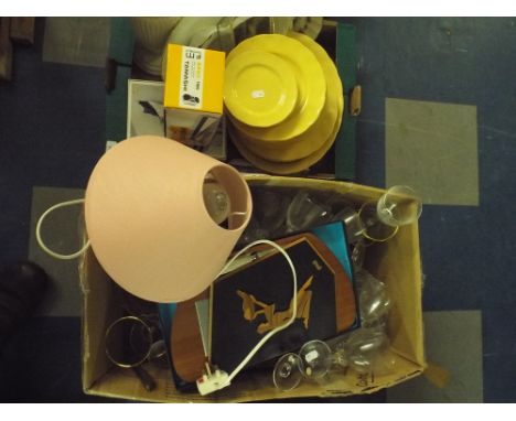 Two Boxes to include Large Quantity of Glass Ware and China Lamp etc