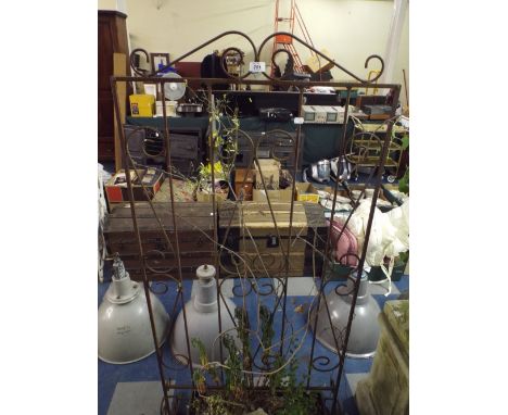 An Iron Trellis and Planter 