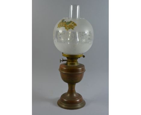 A Brass Oil Lamp 