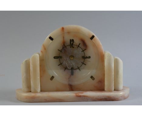 An Art Deco Onyx Mantle Clock 