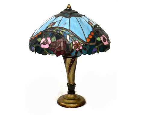 Reproduction Tiffany-style 'mushroom' table lamp   Condition: 