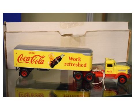 Matchbox model of the Coca-Cola 'Work Refreshed' tractor trailer   Condition: 