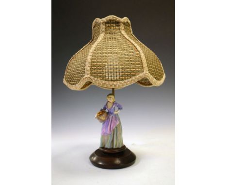 Table lamp surmounted with a Royal Doulton figure - Orange Seller HN.1325   Condition: 