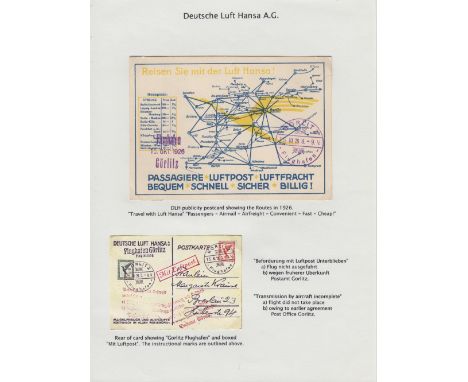 STAMPS AIRMAIL COVERS : GERMANY, a well presented collection of mostly Lufthansa airmail items and postcards in two box files