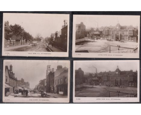 POSTCARDS : Kent, Sittingbourne colelction of street scenes on album leaves, Lloyds Paper Mills, West Street, Holly Bank Mill