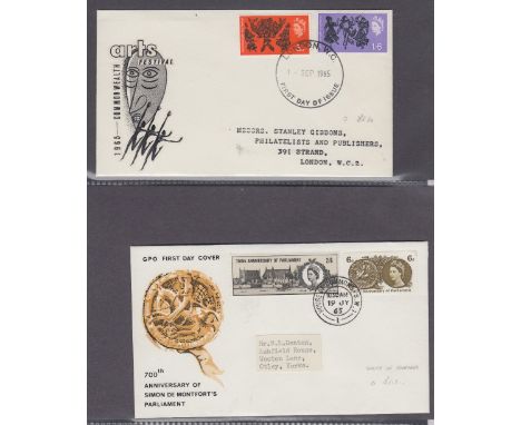 STAMPS FIRST DAY COVERS Album with range of FDCs from 1962-67 incl 1962 NPY, 1963 FFH, Lifeboat, Red Cross, 1964 Botanical &a