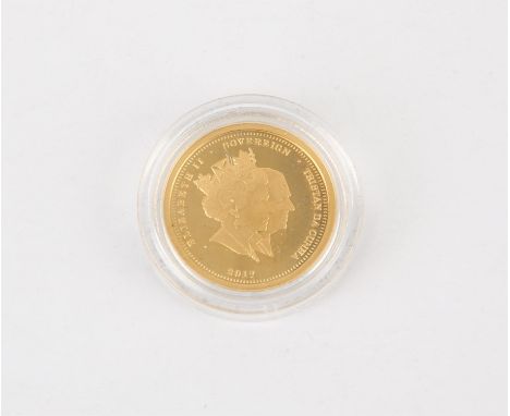 A 2017 double portrait sovereign commemorating the Platinum Wedding Anniversary of Her Majesty The Queen and Prince Philip, b