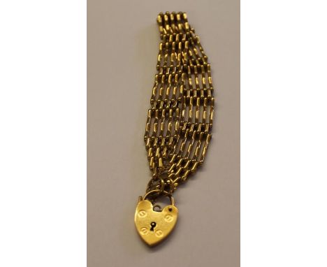 9ct gold gate bracelet weight 12.7g