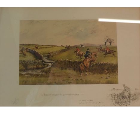 Framed&nbsp;Charles Johnson Payne "Snaffles"&nbsp;print 'The Biggest Walls in the Country was in it' signed in pencil 70cm by