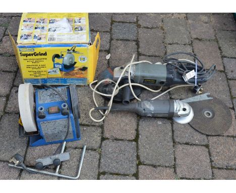 Tormex Super Grind bench grinder &amp; 2 angle grinders