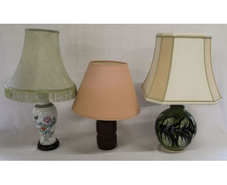 Alvingham pottery table lamp &amp; 2 others