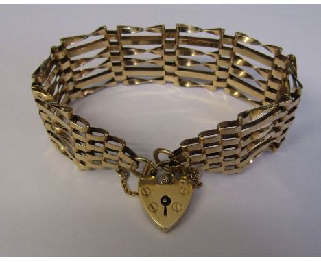 9ct gold gate bracelet weight 12.4 g