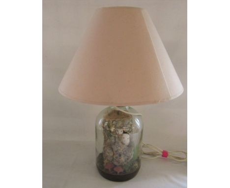 Demi john table lamp housing owls in a tree&nbsp; H 57 cm