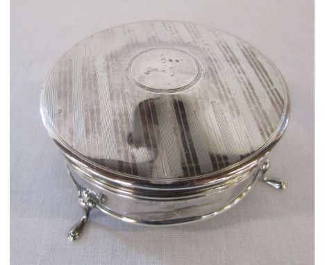 Silver trinket pot, Birmingham 1921 D 7.5 cm, total weight 2.42 ozt