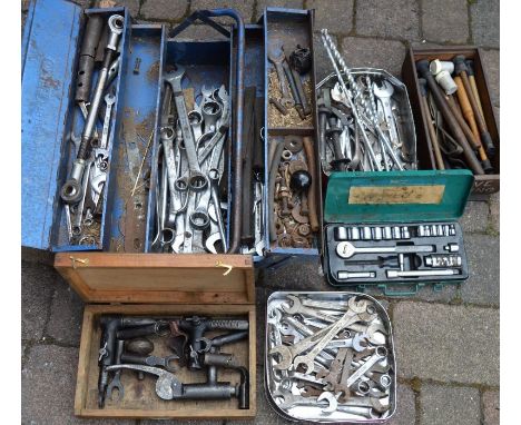 Toolbox &amp; various tools including valve lifters