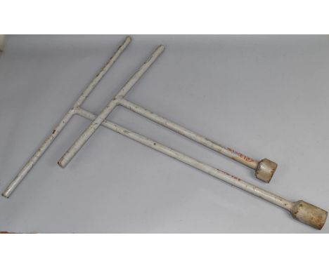 Of Railway Interest: Two Vintage Iron Socket Wrenches, the Longest 90cm 