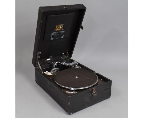 A Vintage His Masters Voice Wind Up Gramophone, Working Order 