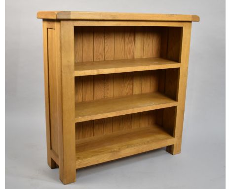 A Modern Three Shelf Open Bookcase, 90cm wide 