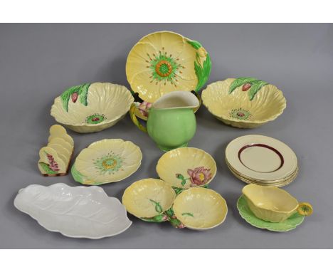 A Collection of Various Leafware China to comprise Examples by Carlton Ware and Royal Winton to include Bowls, Jugs Trefoil D