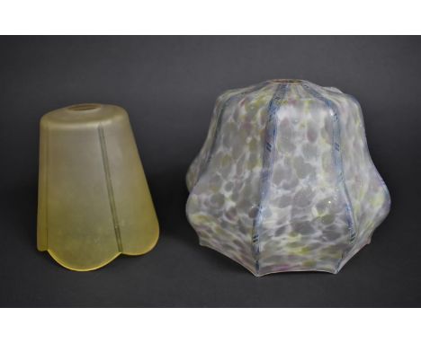 Two Vintage Glass Shades 