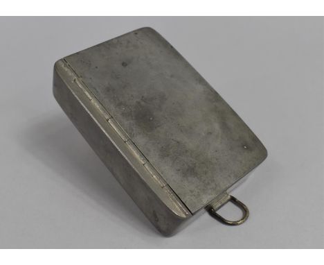 A Vintage Nickel Sandwich Box by J Dixon and Son, 12cms Wide 