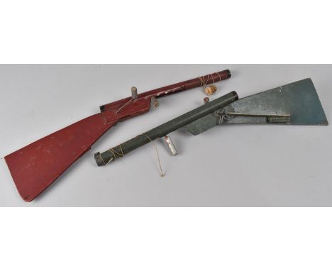 Two Handmade Vintage Pop Guns 