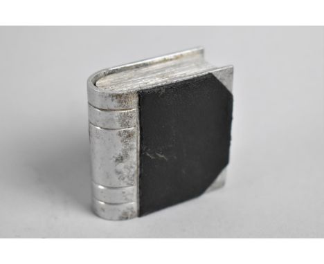 A Vintage Novelty Continental Snuff in the Form of a Book, 5cms High 
