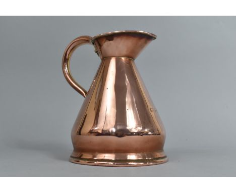A Vintage Copper Quart Jug, 20cms High 