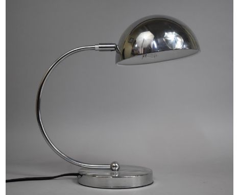 A Modern Chromed Desktop Reading Light 
