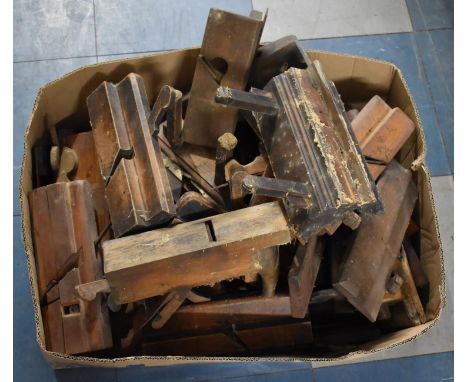 A Large Collection of Various Vintage Moulding Planes, Block Planes Etc 
