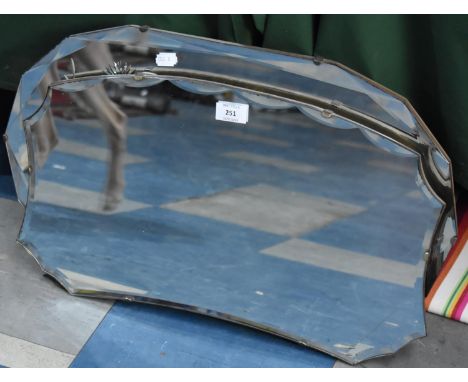 Two Vintage Bevel Edged Wall Mirrors 
