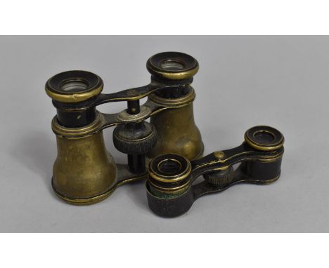 Two Pairs of Vintage Brass Mounted Opera Glasses (No Cases) 