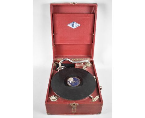 A Vintage Helios Wind Up Gramophone, No Winding Handle 
