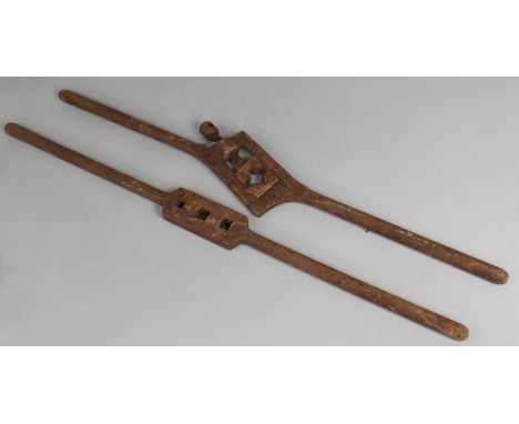 Of Railway Interest: Two Vintage Large Tap and Die, 103cm Long 
