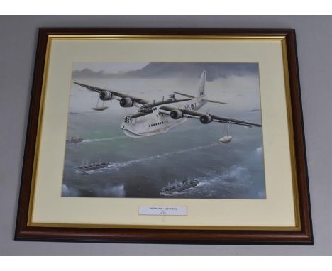 A Framed Print, Sunderland - Last Patrol, by K Hill, Frame 56.5x47cms 