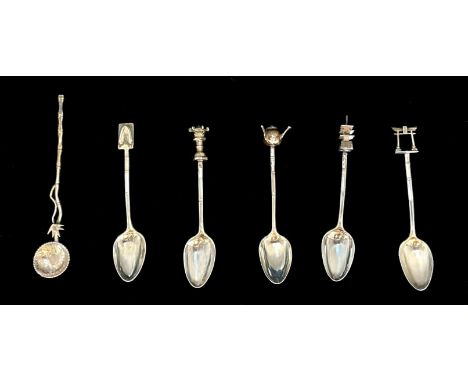 6 silver-plate Nikko spoons from Japan. No box.Length 9.5cm