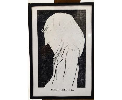A print of 'The Shadow of Henry Irving', 26cm x 17.5cm