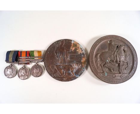 A group of three medals :  Cape of Good Hope with Basutoland to PTE A PRITCHARD, Queens South Africa with Transvaal, Orange F