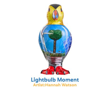 Lightbulb Moment -  Hannah was inspired by the theme of global warming and green energy. The light bulb and elements of renew