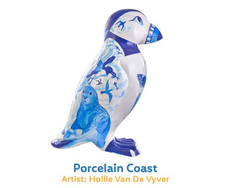 Porcelain Coast -  Inspired by vintage blue and white porcelain, Hollie's design shows the fragile balance of our endangered 