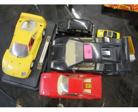 Mixed toy Ferrari cars to include Tonka, Burango and others 