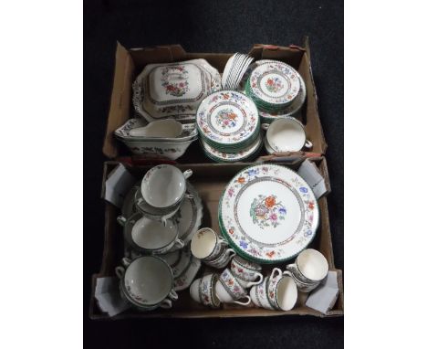 Two boxes of Spode Chinese rose tea and dinner ware 