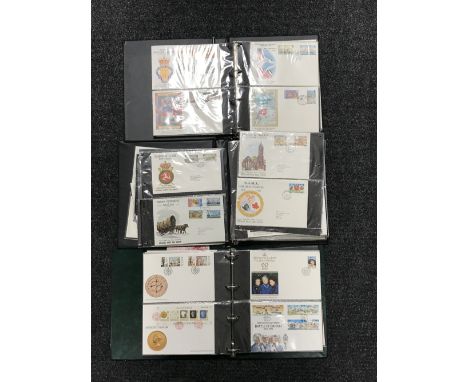 Three albums of first day covers