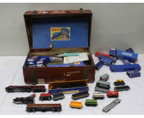 HORNBY DUBLO, A SELECTION OF PREDOMINANTLY BOXED ENGINES, TENDERS & TRUCKS, together with loose track and various other acces
