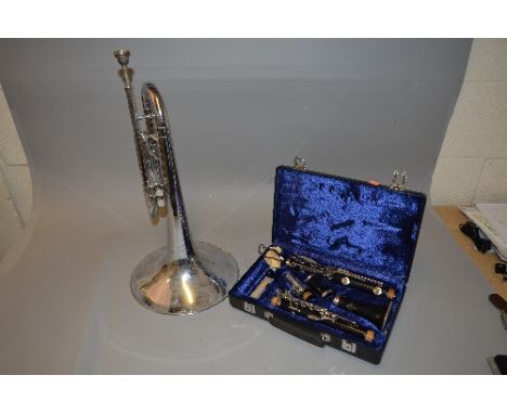 A CRAMPTON & CO, PARIS, BUFFET CLARINET, in its original hard case and a DEG Dynasty two valve bugle, all pieces of the clari