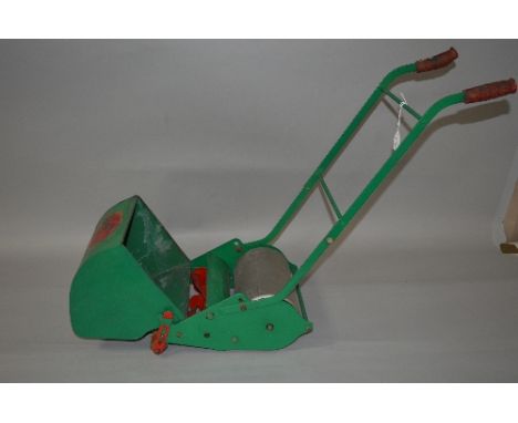 THE WEBB MINIATURE LAWNMOWER FOR CHILDREN, push along cylinder mower in working order, complete with grass box, by H.C. Webb 